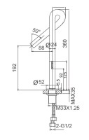 Смеситель для раковины Wonzon & Woghand Loop WW-112-00-508 черный матовый