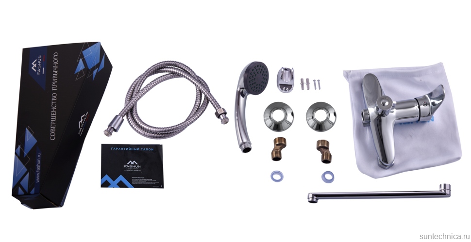 Смеситель с длинным изливом для ванны Fashun A2228 хром