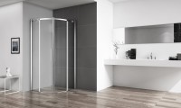 Душевой уголок BelBagno Acqua R-2-100-C-Cr профиль хром