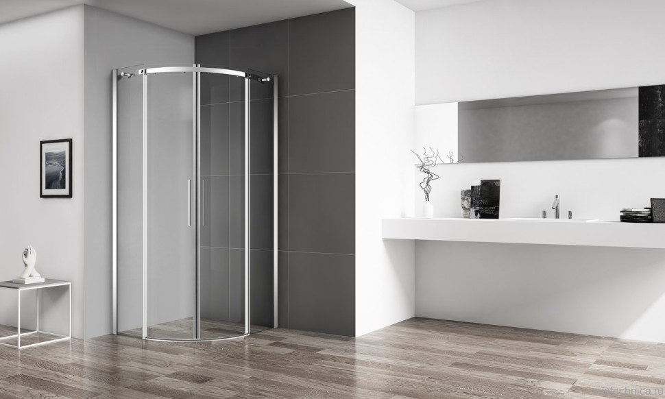 Душевой уголок BelBagno Acqua R-2-100-C-Cr профиль хром