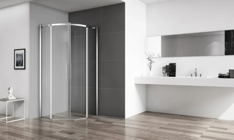 Душевой уголок BelBagno Acqua R-2-100-C-Cr профиль хром