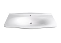 Мебельная раковина Belux Анжело Ан-1100 112 накладная, матовая белая, прямоугольная, искусственный мрамор