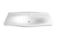 Мебельная раковина Belux Анжело Ан-1100 112 накладная, матовая белая, прямоугольная, искусственный мрамор