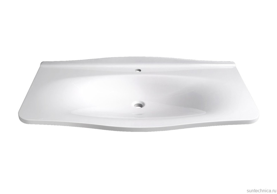 Мебельная раковина Belux Анжело Ан-1100 112 накладная, матовая белая, прямоугольная, искусственный мрамор