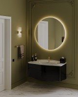 Мебельная раковина Belux Анжело Ан-1100 112 накладная, матовая белая, прямоугольная, искусственный мрамор