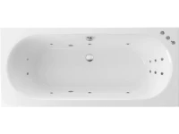 Акриловая ванна Excellent Oceana Slim WAEX.OCE17S.SMART 170x75 см, встраиваемая, с гидромассажем, белая, с каркасом, со сливом-переливом