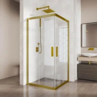 Душевой уголок Kubele DE019 SC-CLN-BR 95 см, профиль бронза