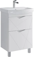 Тумба с раковиной SanStar Линни 55 напольная, белая
