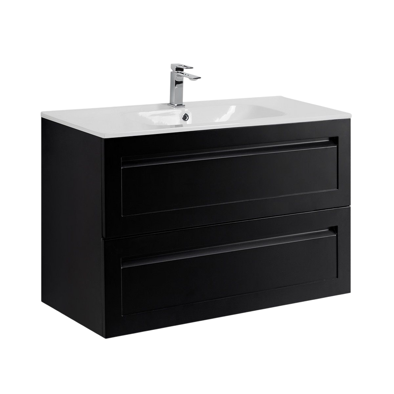 Тумба под раковину без столешницы Art&Max Platino 90 подвесная, черная матовая