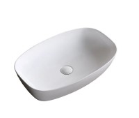 Накладная раковина Ceruttispa CR0063, 60 глянцевая белая, прямоугольная, фаянс