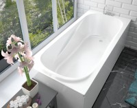 Ванна из искусственного камня Эстет Альфа 170x70 см, пристенная, на ножках