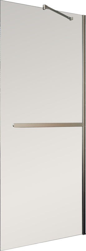 Душевая перегородка Maybahglass MGD-733-5ш 89 см, профиль хром матовый, стекло бронза