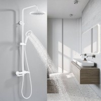 Душевая стойка Rose R3936C белая