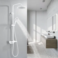 Душевая стойка Rose R3936C белая