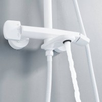 Душевая стойка Rose R3936C белая