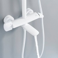 Душевая стойка Rose R3936C белая