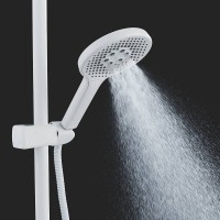Душевая стойка Rose R3936C белая