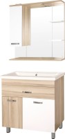 Тумба с раковиной Style Line Ориноко 80 с бельевой корзиной, белая, ориноко