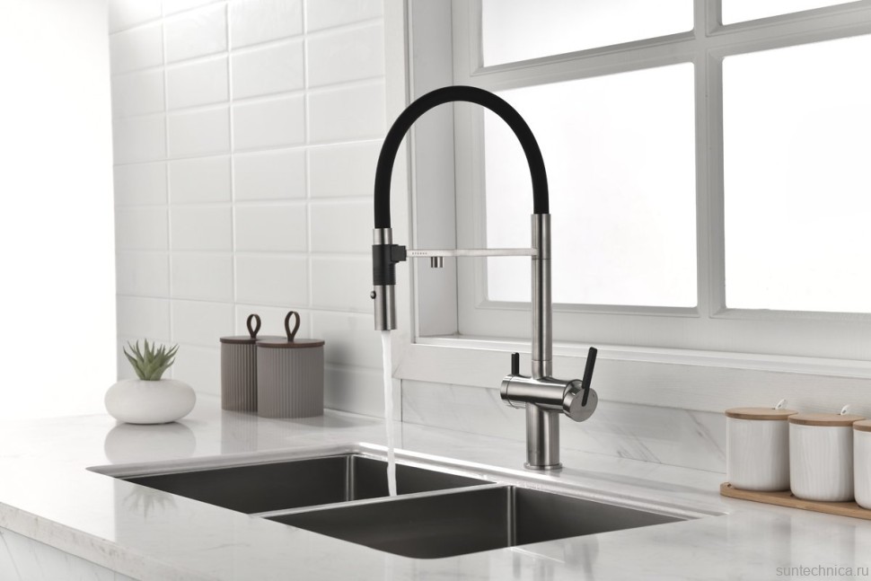 Смеситель для кухни Gravity, брашированная нерж.сталь, Gr213888-BS, Starke-Paulmark