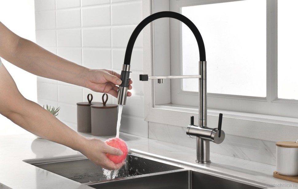 Смеситель для кухни Gravity, брашированная нерж.сталь, Gr213888-BS, Starke-Paulmark