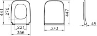 Комплект Унитаз подвесной VitrA Zentrum Square 7484B003-0075 безободковый + Крышка Integra Square 191-003-009 с микролифтом + Инсталляция Geberit Duofix Delta 458.149.21.1 с кнопкой смыва, хром
