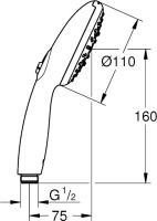 Душевая лейка Grohe Tempesta 28261003 хром Душевая лейка Grohe Tempesta 28261003 хром