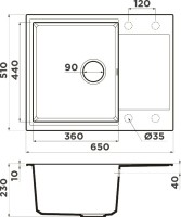 Комплект Мойка Omoikiri Daisen 65 черная + Смеситель Blanco Mila 524213
