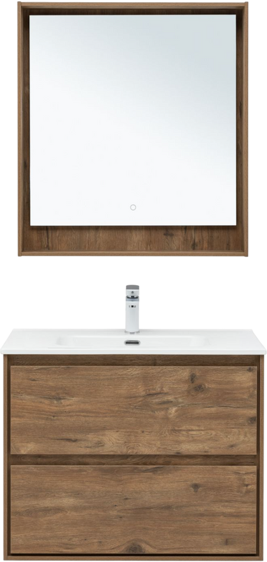 Мебель для ванной комнаты Aquanet Милан 80 подвесная, дуб рустикальный