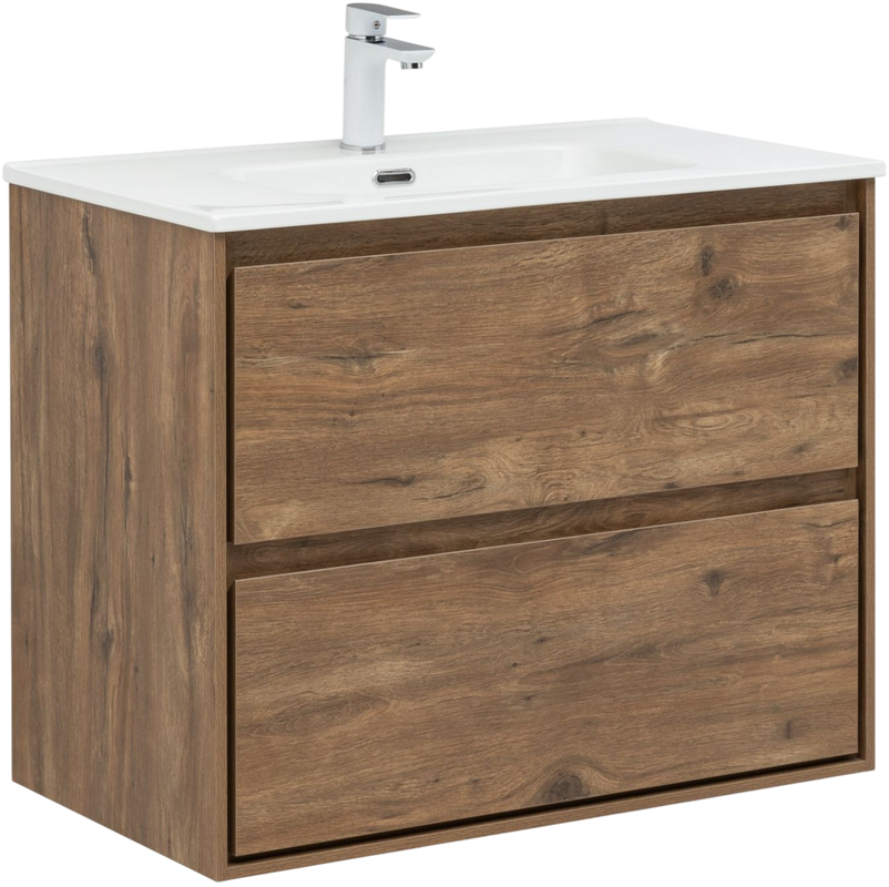 Мебель для ванной комнаты Aquanet Милан 80 подвесная, дуб рустикальный