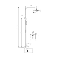 Душевая стойка Splenka S222 S222.24.06 черный Душевая стойка Splenka S222 S222.24.06 черный