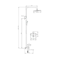 Душевая стойка Splenka S222 S222.24.06 черный Душевая стойка Splenka S222 S222.24.06 черный