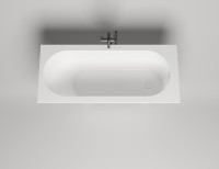 Ванна из искусственного камня Salini Ornella Kit 180x80 см, встраиваемая, белая, на ножках, со сливом-переливом