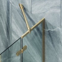 Шторка на ванну Maybahglass MGV-661-3 69 см, профиль золото, стекло сатин