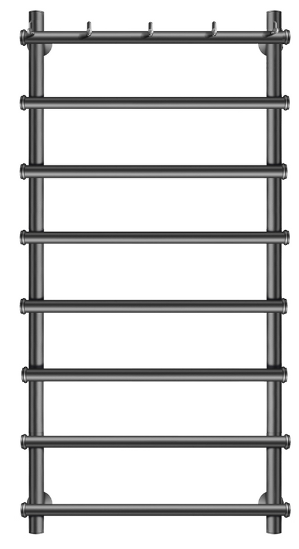 Полотенцесушитель электрический Secado Турин 1 К 100x55 см, подключение справа, графит, лесенка