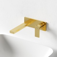 Смеситель для раковины Sancos Studio, брашированное золото, PVD покрытие, SC9017BG