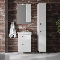 Тумба с раковиной Belux Мадейра Н 55-02 напольная, белая