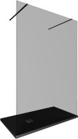 Душевая перегородка Allen Brau Infinity 2 3.21054.60.T 140 см, профиль медь браш, стекло тонированное