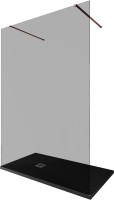 Душевая перегородка Allen Brau Infinity 2 3.21054.60.T 140 см, профиль медь браш, стекло тонированное