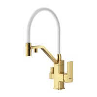 Смеситель для кухни с подключением фильтра Raglo R85.62.03, золотой сатин Смеситель для кухни с подключением фильтра Raglo R85.62.03, золотой сатин