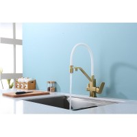 Смеситель для кухни с подключением фильтра Raglo R85.62.03, золотой сатин Смеситель для кухни с подключением фильтра Raglo R85.62.03, золотой сатин