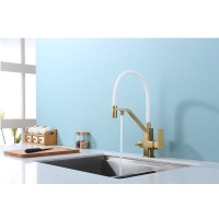 Смеситель для кухни с подключением фильтра Raglo R85.62.03, золотой сатин Смеситель для кухни с подключением фильтра Raglo R85.62.03, золотой сатин