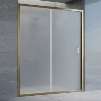 Душевая дверь в нишу Vegas Glass ZP 160 05 10 профиль бронза, стекло сатин