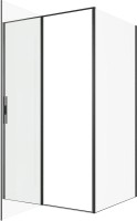 Душевой уголок Allen Brau Priority 120x80, профиль черный браш, стекло прозрачное