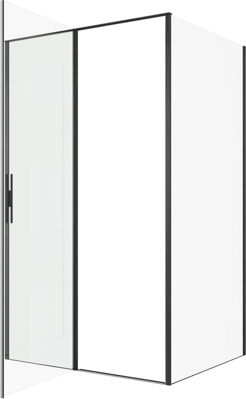 Душевой уголок Allen Brau Priority 120x80, профиль черный браш, стекло прозрачное