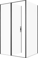 Душевой уголок Allen Brau Priority 120x80, профиль черный браш, стекло прозрачное