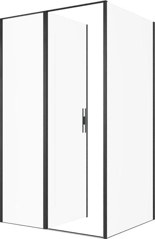 Душевой уголок Allen Brau Priority 120x80, профиль черный браш, стекло прозрачное