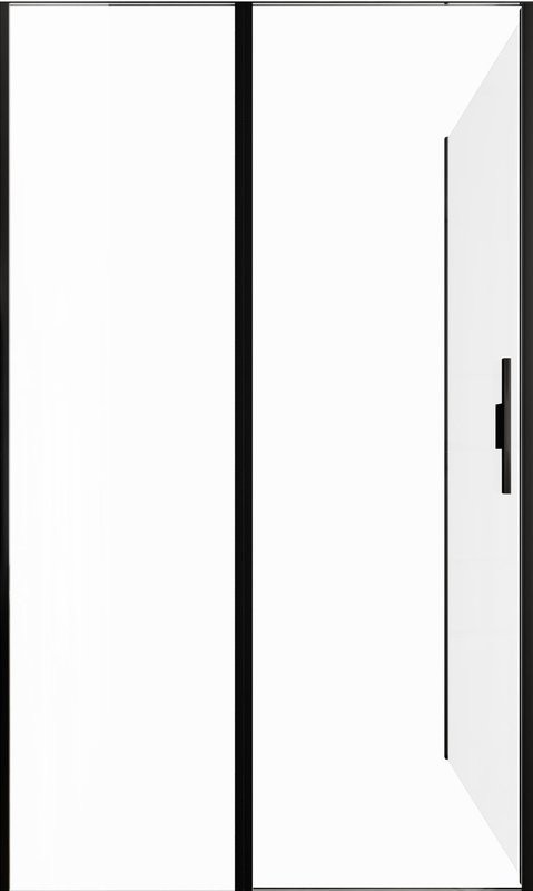 Душевой уголок Allen Brau Priority 120x80, профиль черный браш, стекло прозрачное