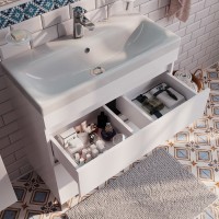 Тумба с раковиной IDDIS Zodiac 80 напольная, с ящиками