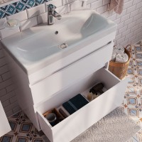 Тумба с раковиной IDDIS Zodiac 80 напольная, с ящиками