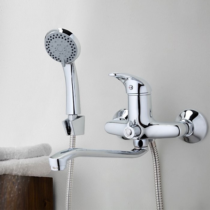 Смеситель с длинным изливом для ванны Frap H03 F2203 хром